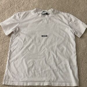 MSGM White Short Sleeve T-Shirt